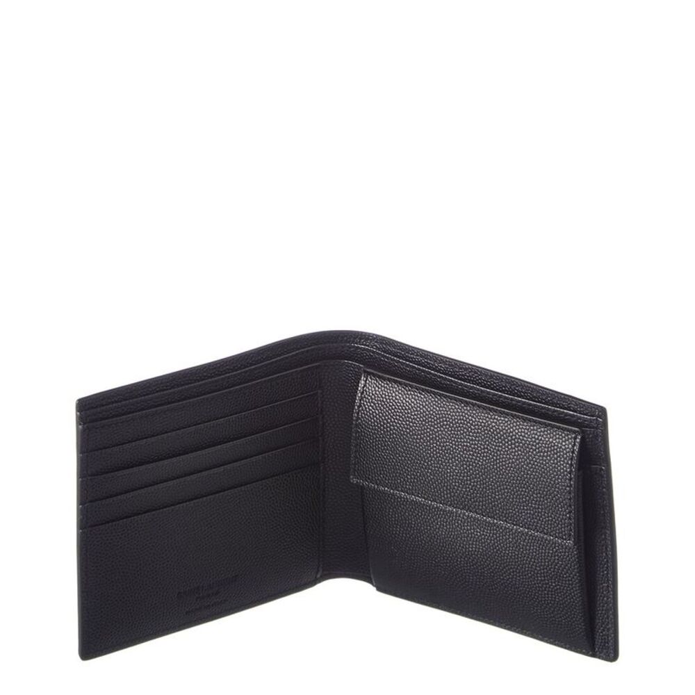 Saint Laurent Paris East/West Leather Bifold Wallet, Black - Picture 3 of 4